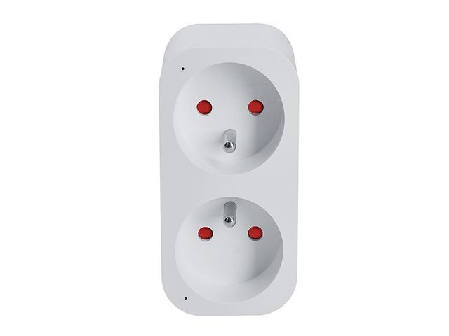 Obrázek produktu Zásuvka rozbočovací 2x 10A s měřením spotřeby, WIFI, SmartLife/TUYA, Android/IOS
