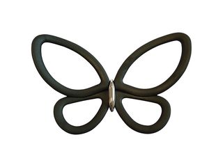 Dekorace samolepicí 3D Black Metal Butterflies 24007