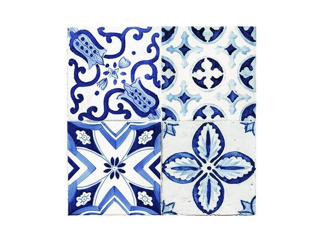 Obrázek produktu Dekorace samolepící na kachličky, dekor Azulejos, velikost T, 3 archy 20 x 20 cm
