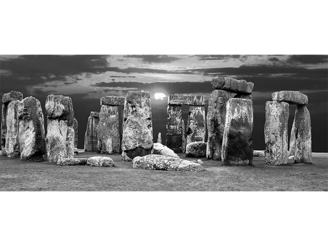 Obrázek produktu Obraz plátno - Stonehenge ČB, 50x120