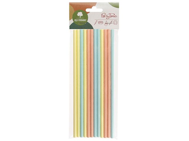 Obrázek produktu Brčka papírová, pastelové barvy, 12 ks