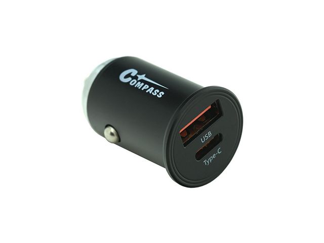 Obrázek produktu Zástrčka 12/24V nízkoprofilová QC3/PD3 USB-A/USB-C 30W