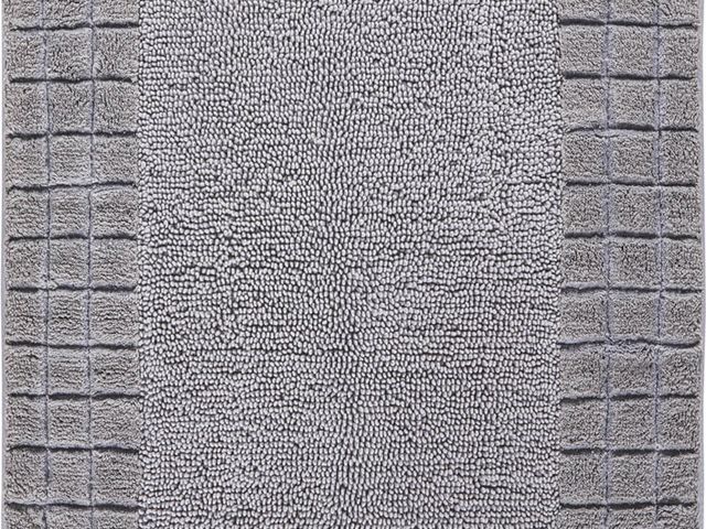 Obrázek produktu Předložka koupelnová Chess 50x60 cm, stříbrná