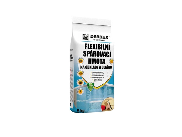 Obrázek produktu Hmota spárovací flexi 5kg šedá na obklady a dlažbu
