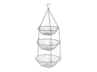 Koš závěsný kovový lesklý 3 ks Loop, 73 cm x pr.30 cm