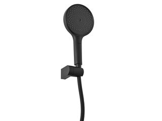 Set sprchový 3 dílný, hlavice 3+1, hadice 150 cm, držák, černý