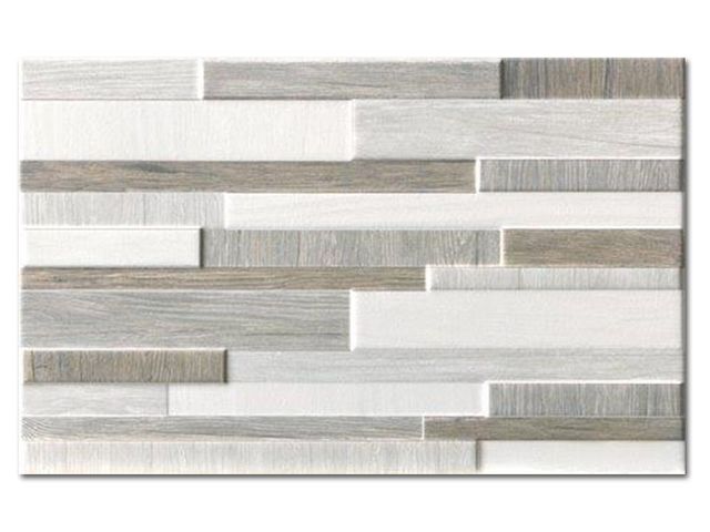 Obrázek produktu Dekor White and wood brick grey 25x40cm