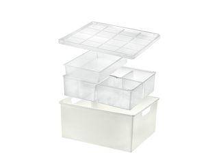 Box LINEA 13,8 l s víkem a organizérem transparent
