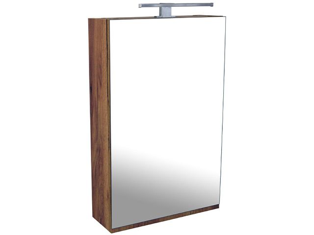 Obrázek produktu Skříňka zrcadlová Albona 50, zlatý dub s LED osvětlením 30 cm, chrom
