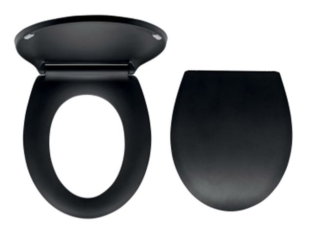 Obrázek produktu Sedátko WC Easy Click, duroplast, černá mat, panty tvrzený plast