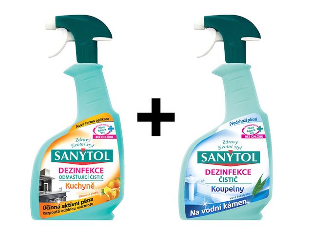 Obrázek produktu Sanytol sprej koupelny 500 ml + kuchyně 500 ml