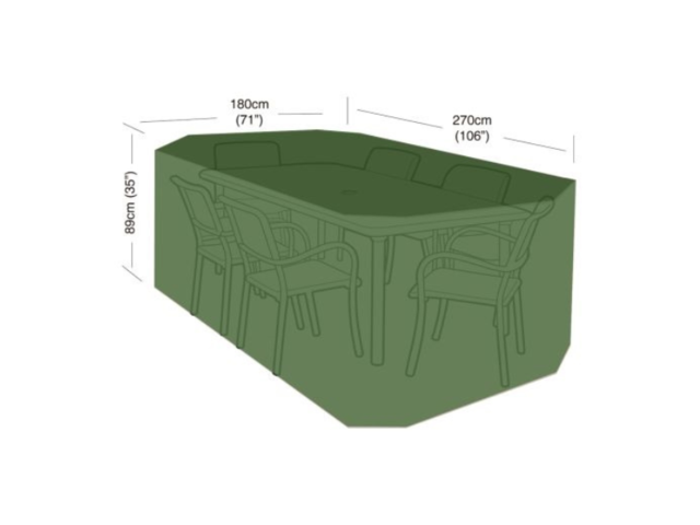 Obrázek produktu Plachta krycí na set 6 židlí + obdél. stůl 270x180x89cm