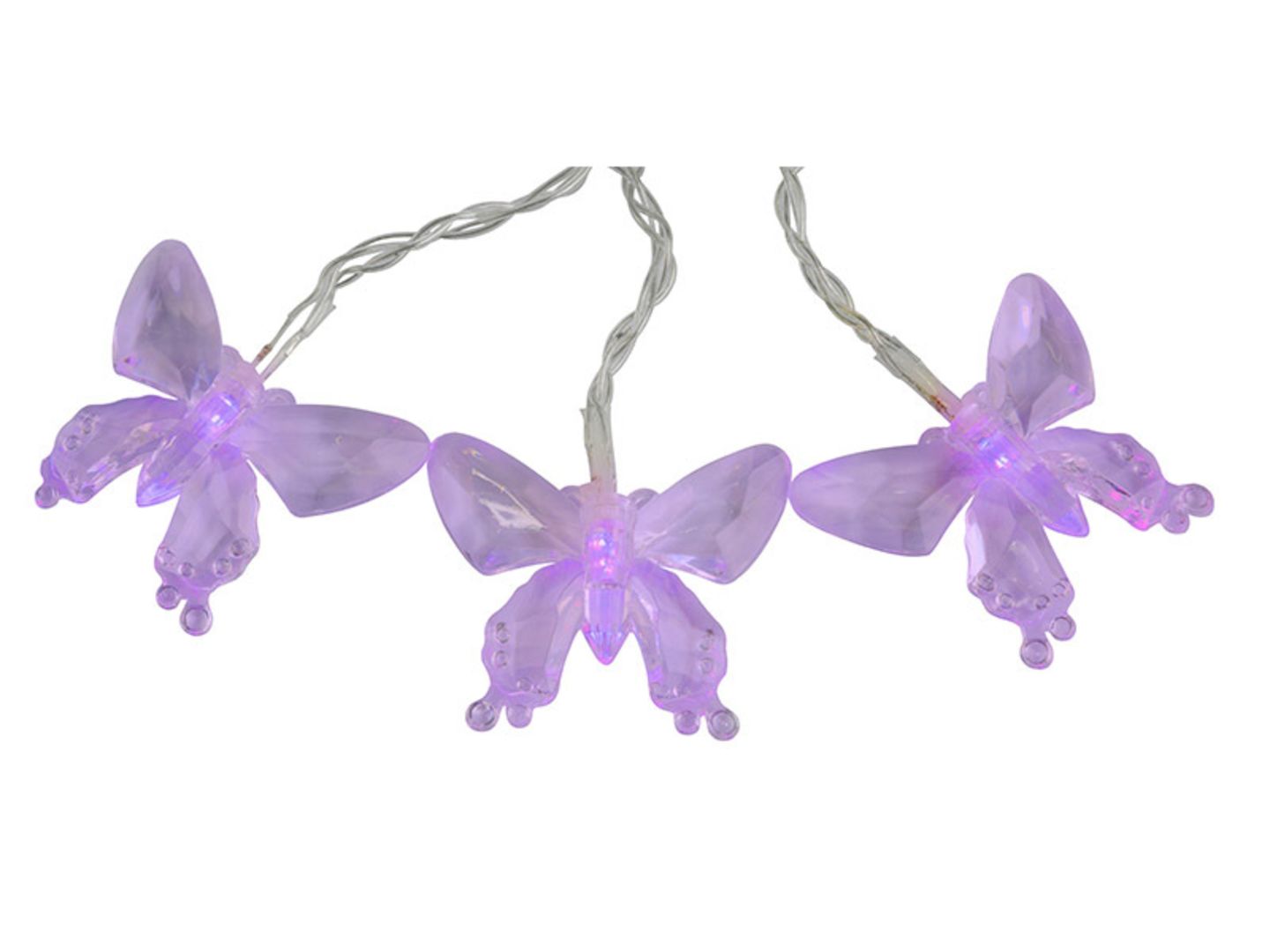 Řetěz solární 10x RGB LED motýli
