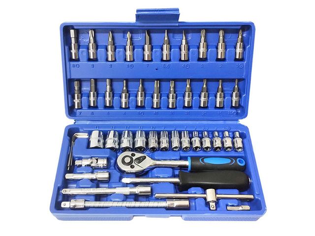 Obrázek produktu Sada bitů s ráčnou 1/4" - 45 ks