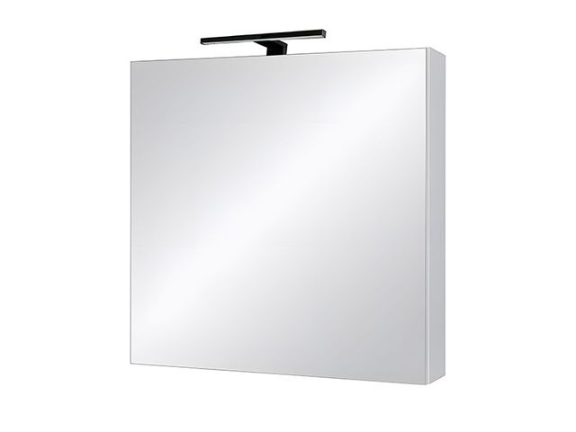 Obrázek produktu Skříňka zrcadlová Argos 60 bílá, lesk, LED osv. černé, 60x65x13,8