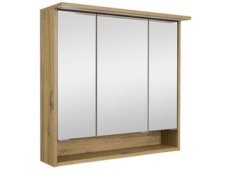 Zrcadlová skříňka Malibu 75 s LED osvětlením, dub country, 75,2x72x15,6