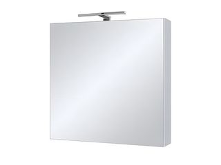 Skříňka zrcadlová Argos 60 bílá, lesk, LED osv. chrom, 60x65x13,8