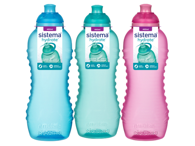 Obrázek produktu Láhev SISTEMA HYDRATE Squeeze Twist ‘n’ Sip, 460 ml, mix barev