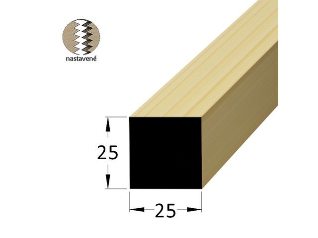 Obrázek produktu Hranolek smrk 25x25mm, délka 200cm, nastavovaný