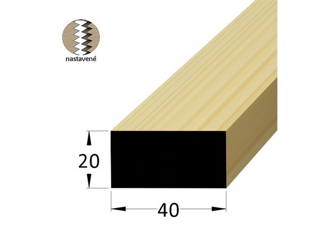 Obrázek produktu Hranolek smrk 40x20mm, délka 200cm, nastavovaný