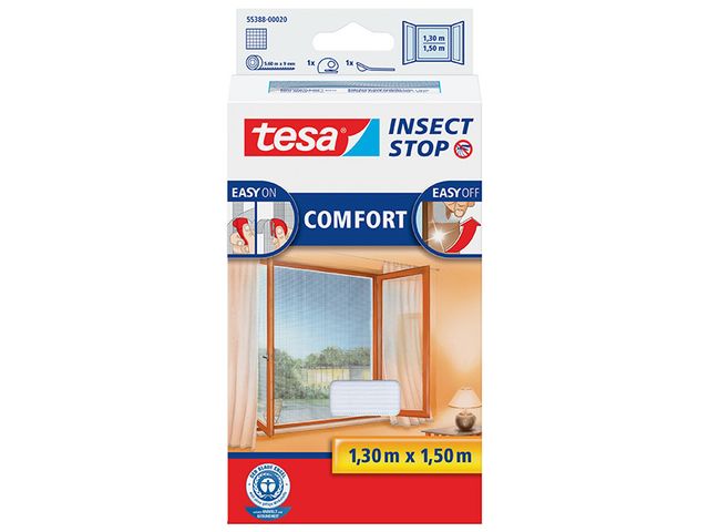 Obrázek produktu Síť proti hmyzu do oken, Comfort, bílá 130 x 150 cm