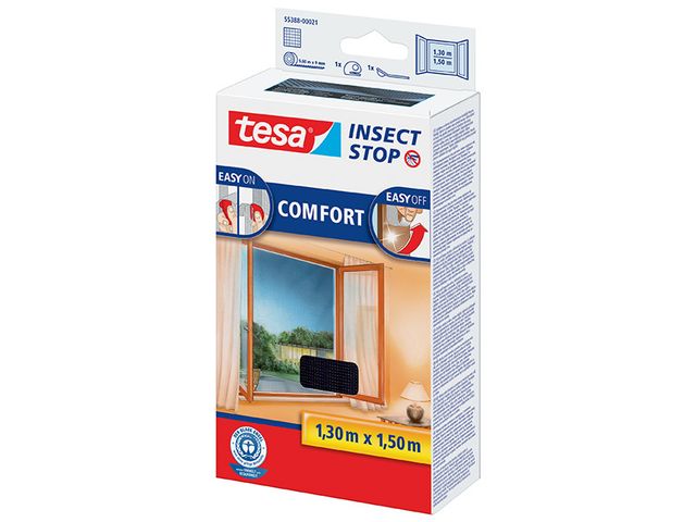Obrázek produktu Síť proti hmyzu do oken, Comfort, černá 130 x 150 cm