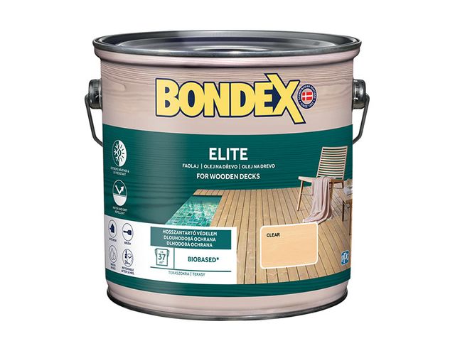 Obrázek produktu Olej ochranný Bondex Elite, bezbarvý 2,5 l