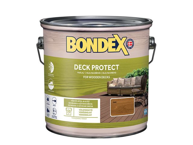 Obrázek produktu Olej napouštěcí Bondex Deck Protect, dub 2,5 l