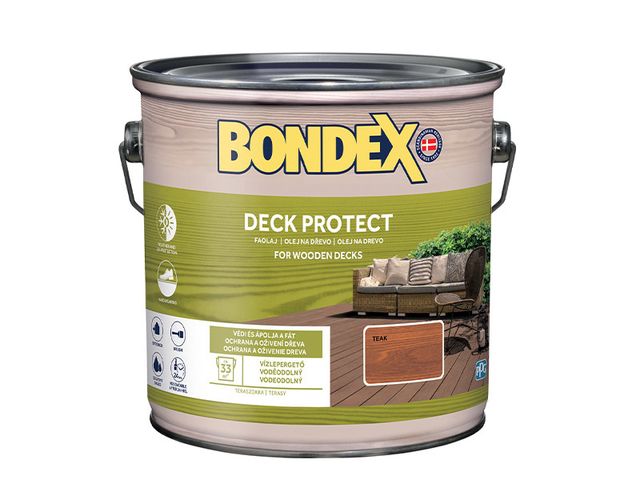 Obrázek produktu Olej napouštěcí Bondex Deck Protect, teak 2,5 l