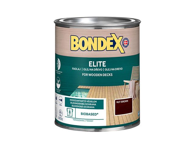 Obrázek produktu Olej ochranný Bondex Elite, ořechově hnědý 0,75 l