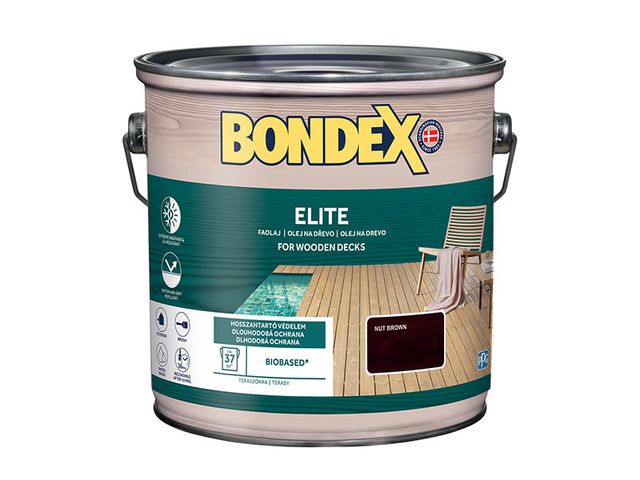 Obrázek produktu Olej ochranný Bondex Elite, ořechově hnědý 2,5 l