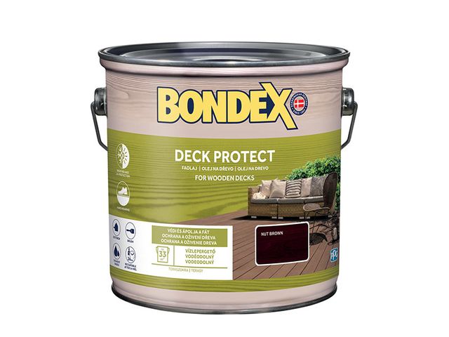 Obrázek produktu Olej napouštěcí Bondex Deck Protect, ořechově hnědý 2,5 l