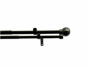 Souprava zácl.dvojitá roztaž. 16/19mm Koule 120-230cm černý nikl