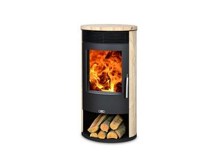 Kamna krbová Tartu 5 II, pískovec, černý plech, 5kW