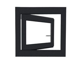 Okno plastové BRAVO bílé/antracit 7016, OS1 60x60 L, 2sklo, 4kom/60mm (vč.kliky)