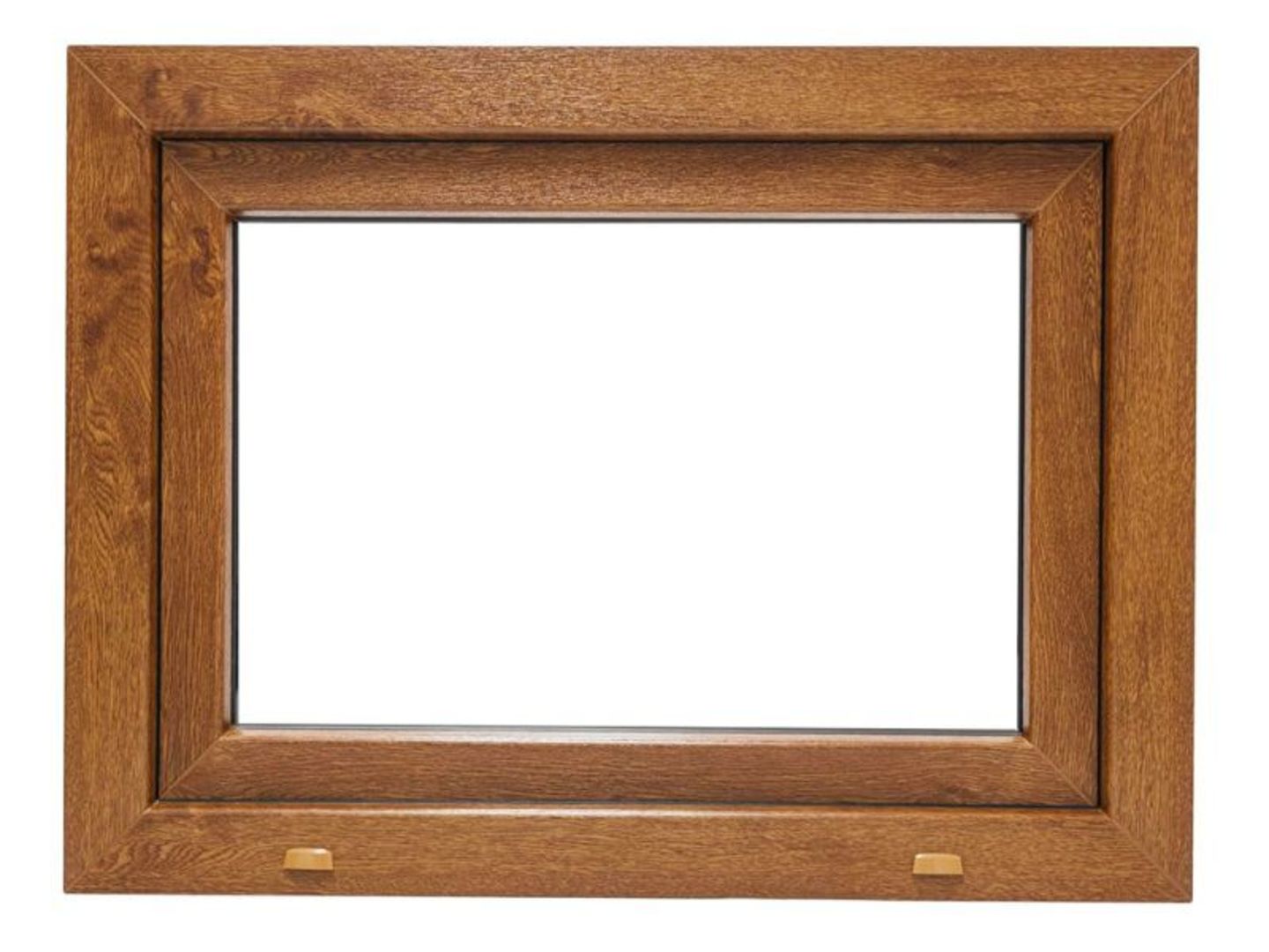 Hobby Roof Okno plastové BRAVO bílé/zlatý dub, OS1 90x60 P, 2sklo, 4kom/60mm (vč. kliky)
