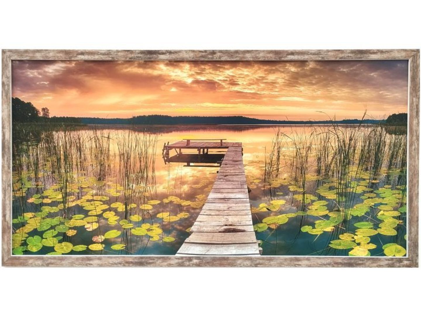 Obraz v rámu tisk na papír lepený na MDF desku, 50x100 cm, 4-Krajina