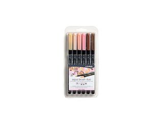 Sada Aqua Brush Duo, tělové odstíny, 6 ks