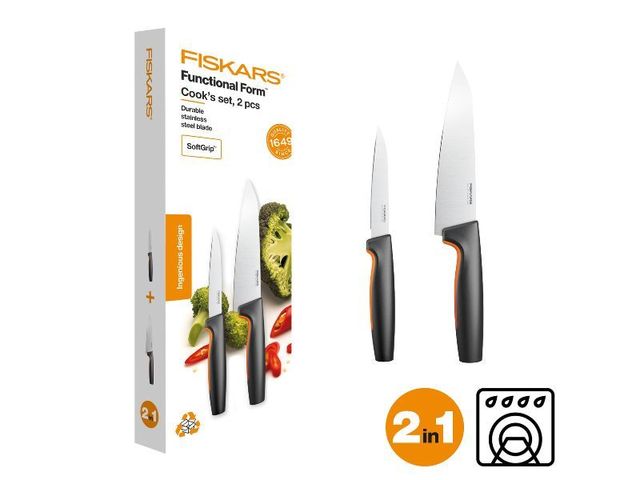 Obrázek produktu Set nožů 2 ks (kuchyňský a loupací) Fiskars Functional Form