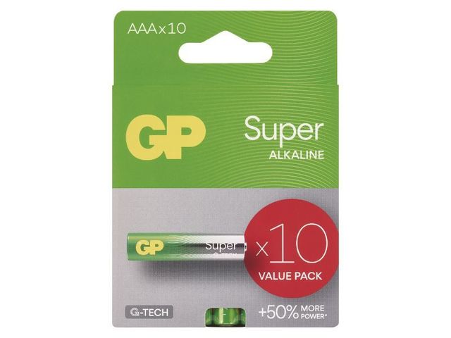 Obrázek produktu Baterie alkalické GP Super AAA (LR03) 10 ks