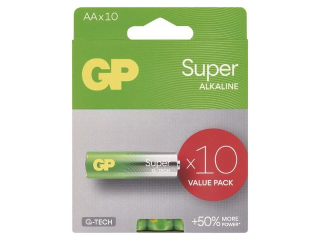 Obrázek produktu Baterie alkalické GP Super AA (LR6) 10 ks