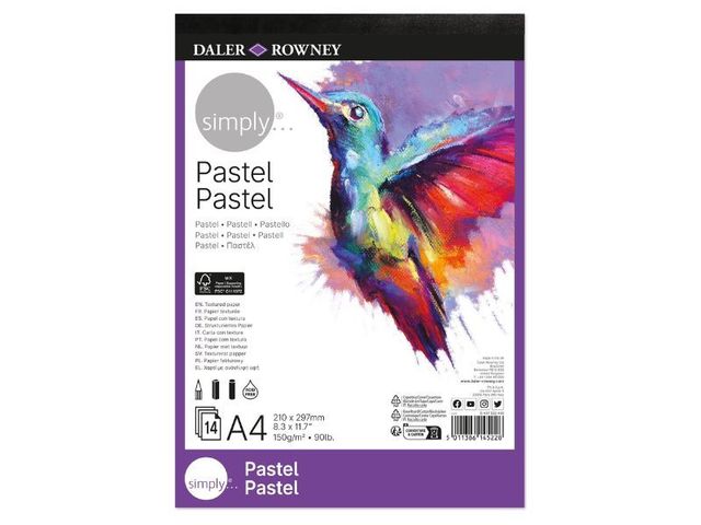 Obrázek produktu Blok A4 pro pastel, uhel, tužku, texturovaný povrch, 14 listů