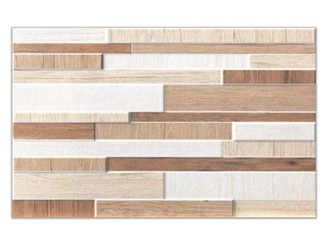 Obrázek produktu Dekor White and wood brick cream 25x40cm