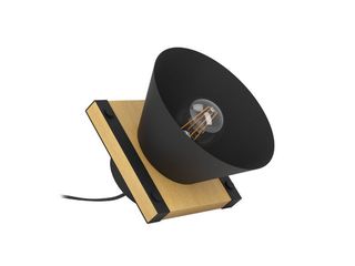 Svítidlo stolní Maccles E27 1x 15W ocel dřevo