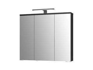 Skříňka zrcadlová Arda LED, 72,2 x 68,2 x 19,5, černá