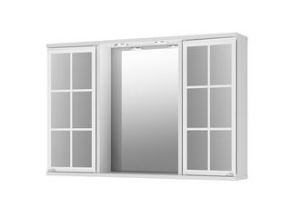 Skříňka zrcadlová Nia LED, 90 x 60,2 x 17,3, bílá