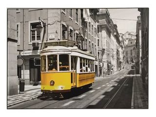 Obraz tisk na papír lepený na MDF desku, 50x70 cm, Tramvaj