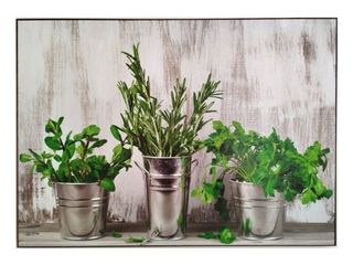 Obraz tisk na papír lepený na MDF desku, 50x70 cm, Bylinky