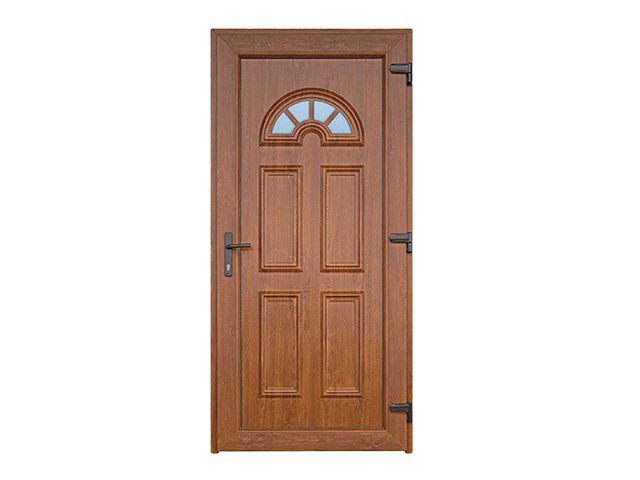 Obrázek produktu Dveře vchodové plastové Ibiza zlatý dub, pravé, 98x208cm