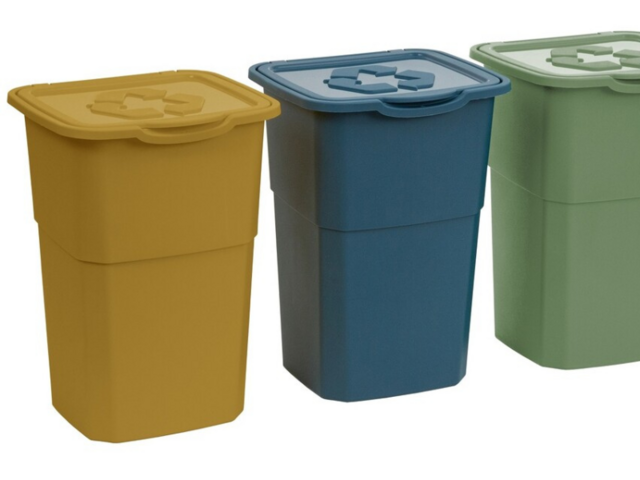 Obrázek produktu Koš na tříděný odpad ECO, set 3 ks 50 l